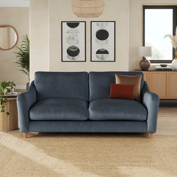 Hattie Matte Plush Velvet 3 Seater Sofa 1