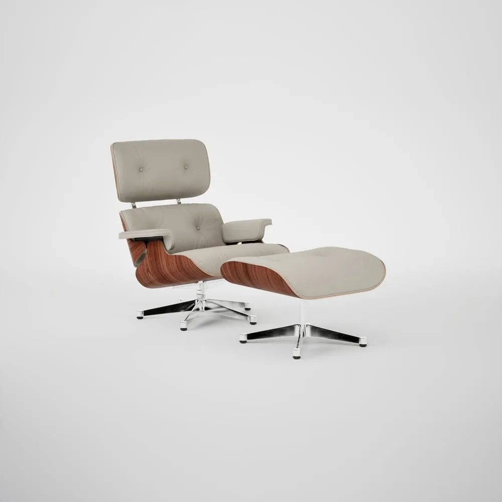 Vitra Eames Lounge Chair & Ottoman Santos Palisander Contemporary L50 73 Clay Polished Base 05 1