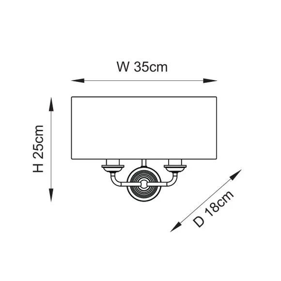 Vogue Sandringham 2 Light Wall Light 6