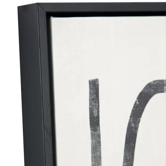 Set of 2 Black Squiggle Print Framed Canvases 3