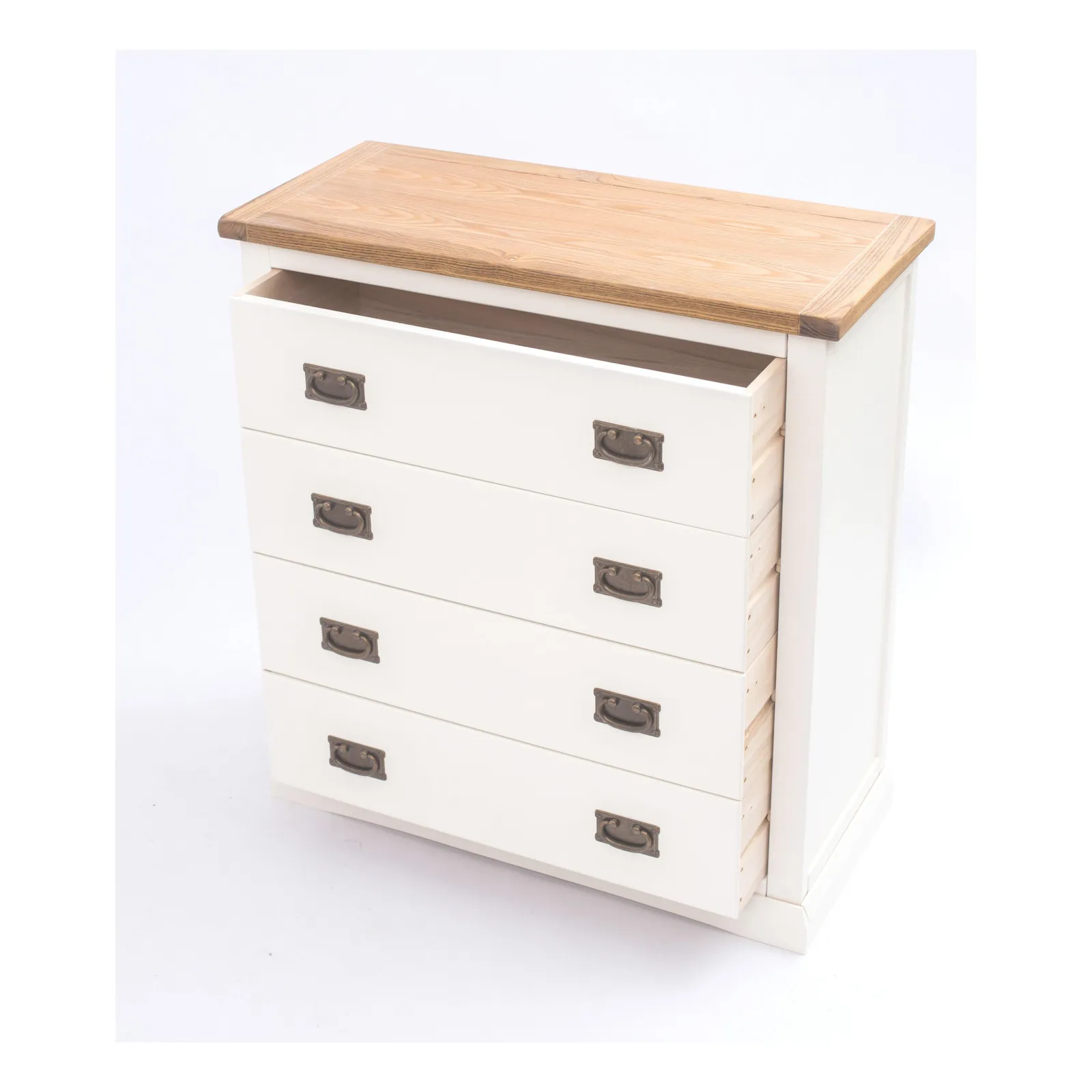 Cabinet Bits Cosenza 4 Drawer Chest of Drawers Bras Drop Handle in Off-White 4