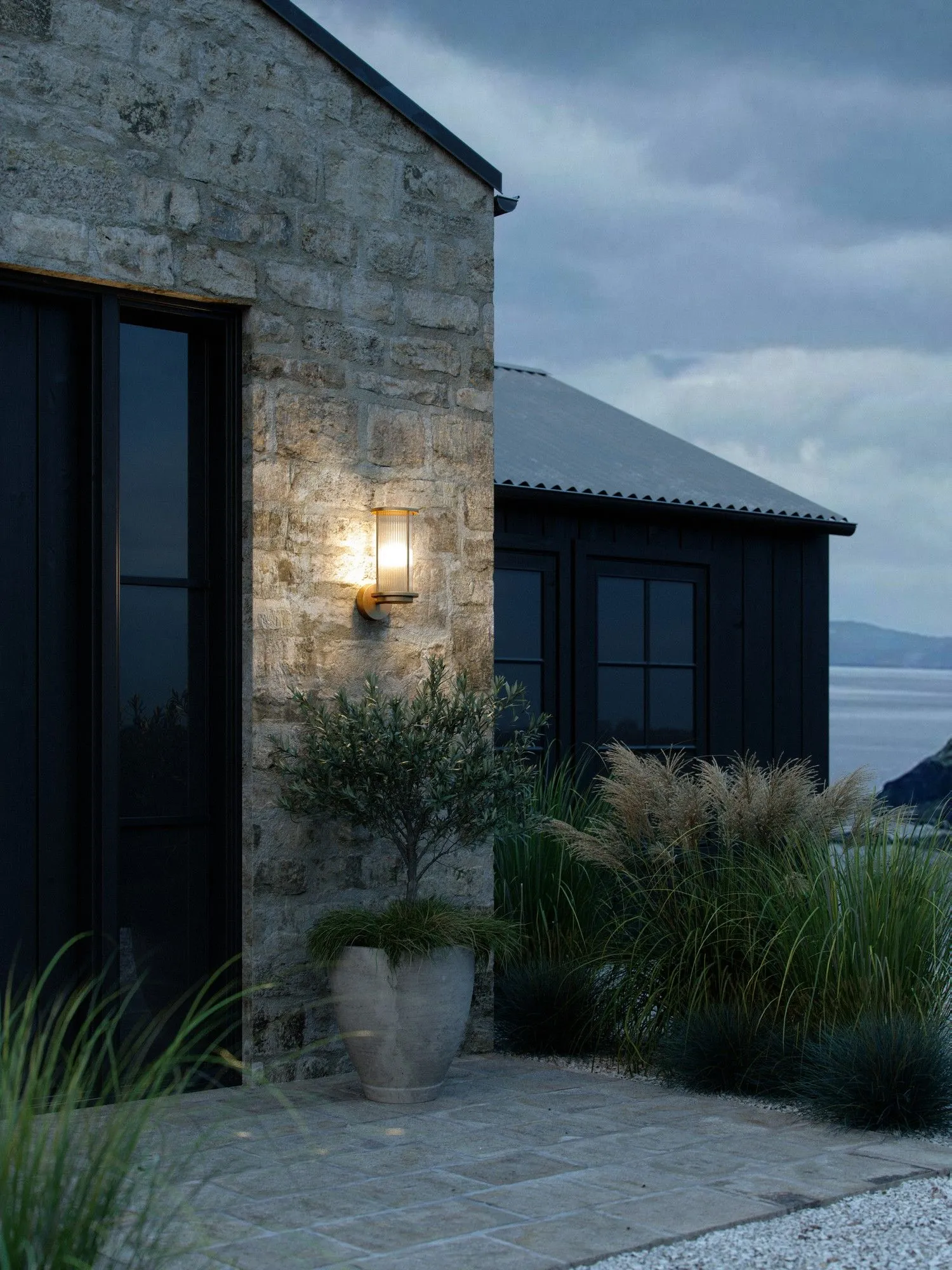Nordlux Linton Outdoor Wall Light Brass Brass Garden E27 IP54 Mains in Gold 5