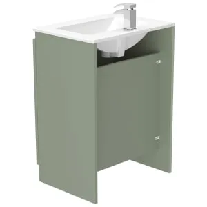 Newland Sage Green Basin Floorstanding Unit - 600mm 2