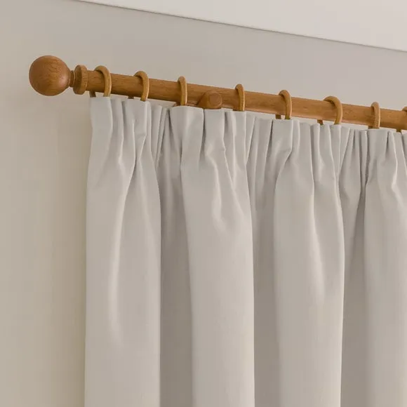 Luna Brushed Pencil Pleat Curtains (Blackout Available)
