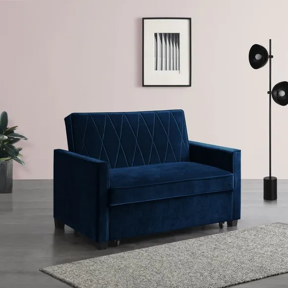 Serena Velvet 2 Seater Sofa Bed 4
