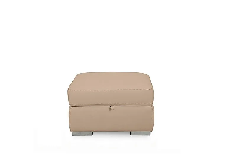 Edison Leather Storage Footstool