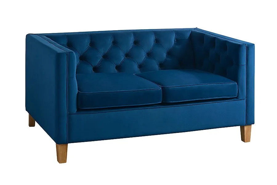 Miasto 2 Seater Sofa Ink Blue Velvet