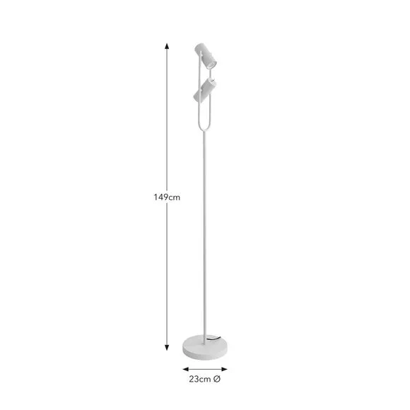 Kit Industrial 2 Light Adjustable Floor Lamp 6