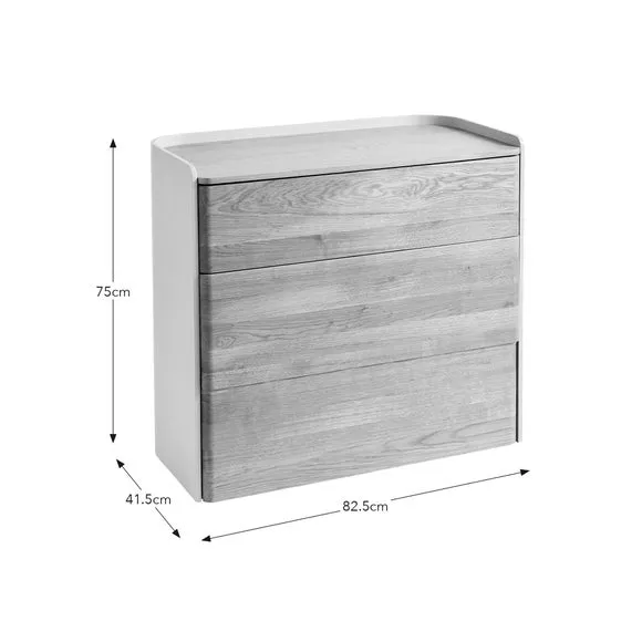 Reggie 3 Drawer Chest, Oak Effect 6