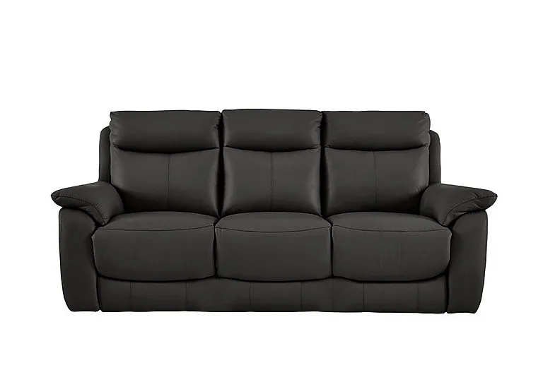 Echo 3 Seater Leather Sofa - Shale Grey
