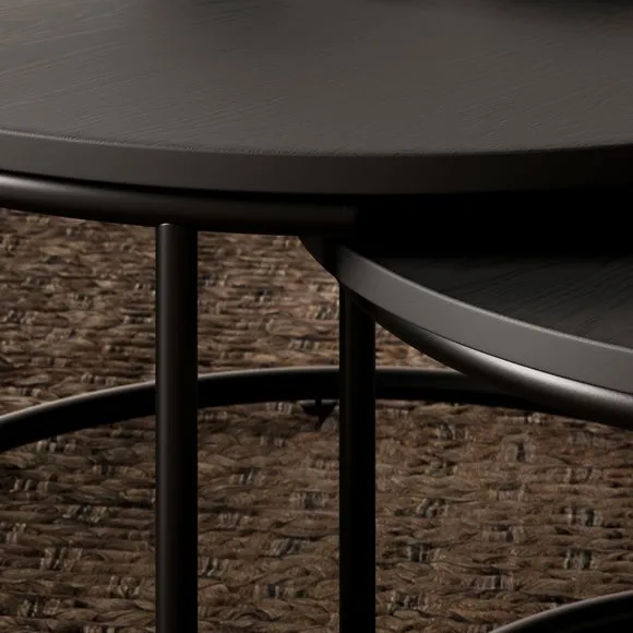 Fulton Coffee Nest of Tables, Black 5