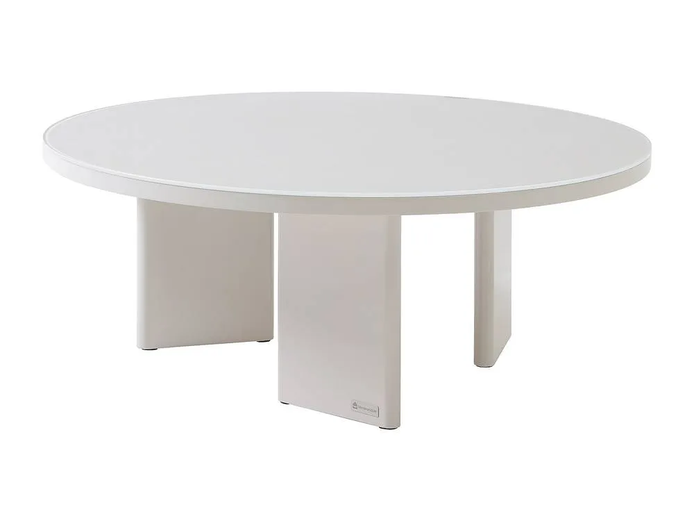 Vente-unique Coffee Table In MDF & Toughened Glass - Lacquered Beige - DORLENA 4