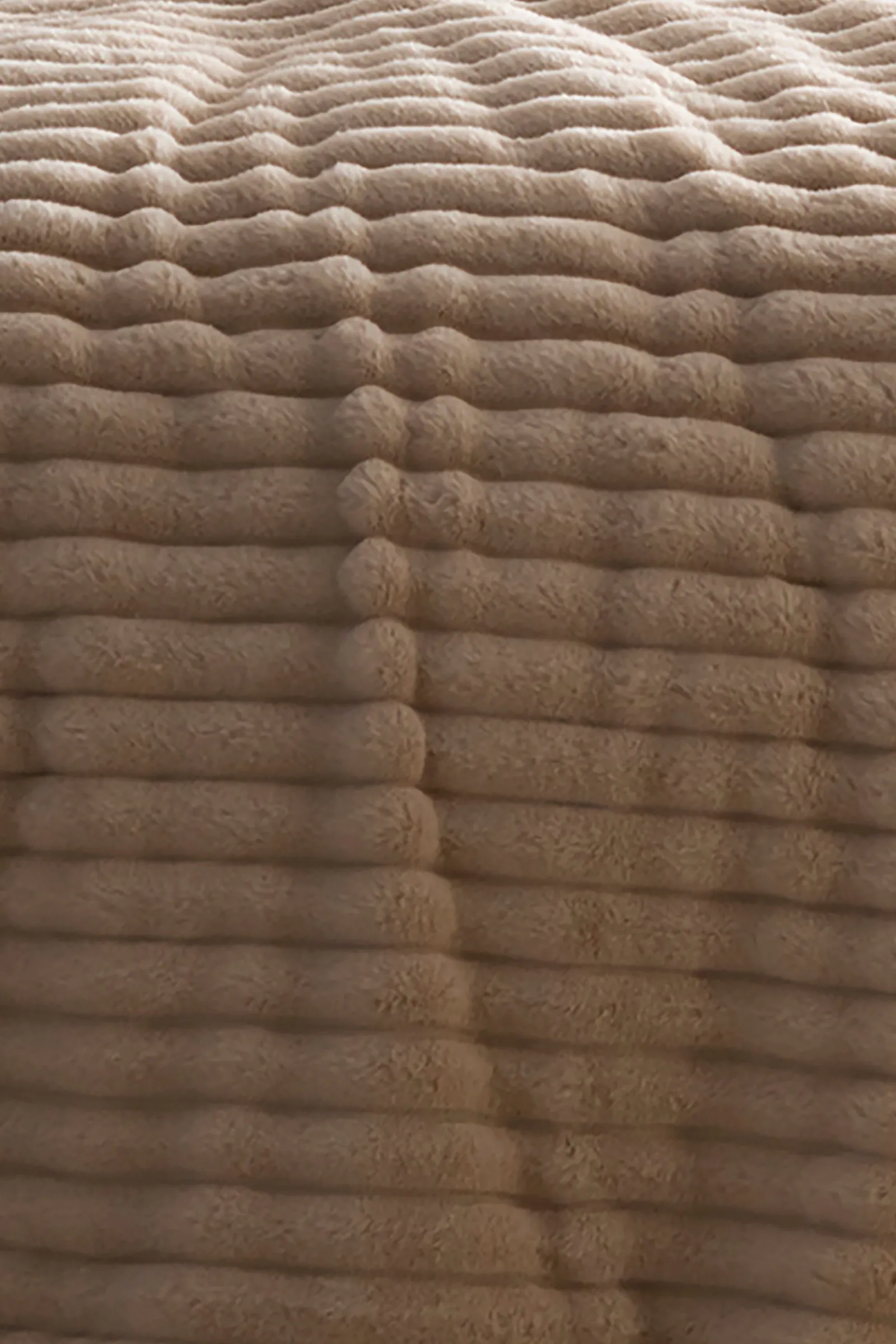 Appletree 'Morritz' Soft Ribbed Faux Fur Duvet Cover Set in Natural 3