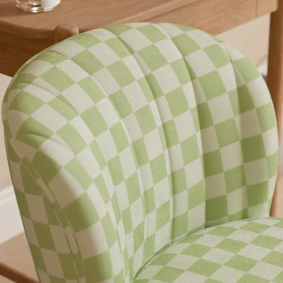 Colette Checkerboard Textured Weave Accent Chair 4