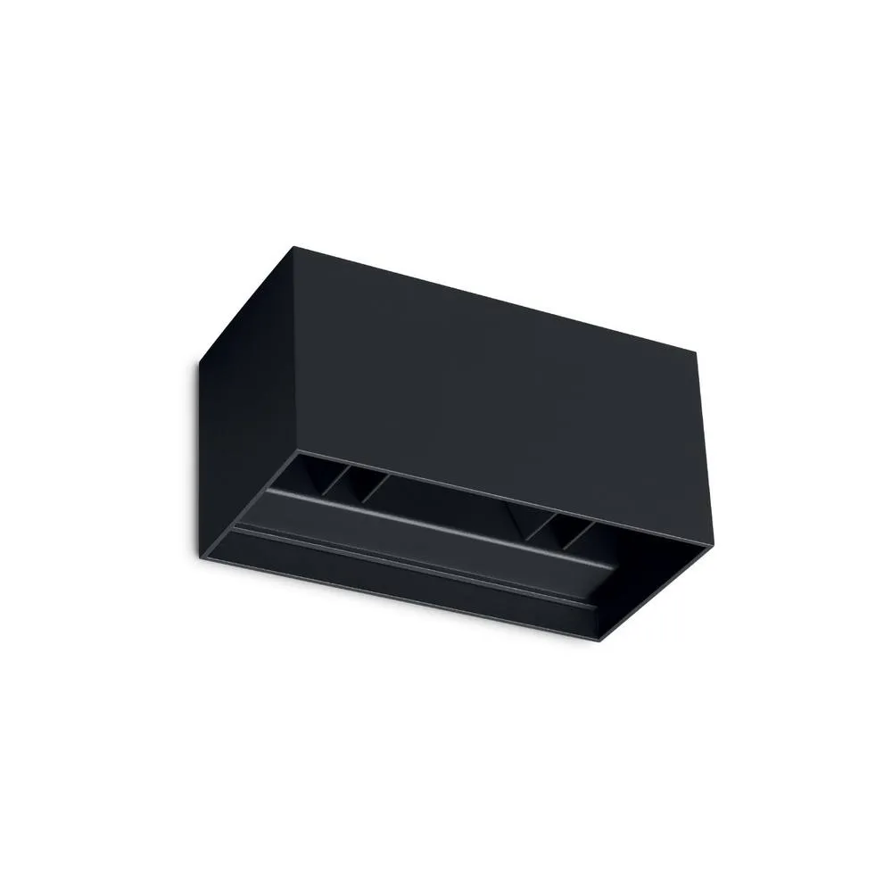 Netlighting Atom 20cm Outdoor Up Down Wall Lamp Black 4x LED 2400lm 4000K IP54