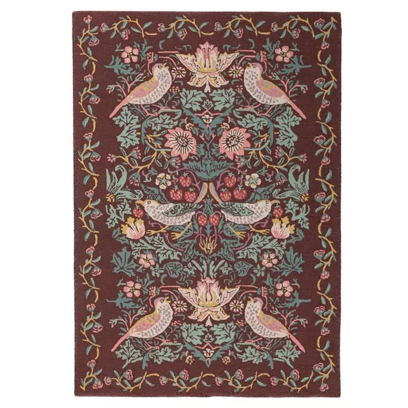 William Morris At Home Strawberry Thief Wool Rug 5