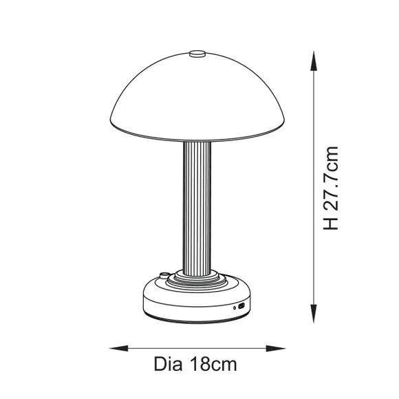 Vogue Bridget Rechargable Touch Dimmable LED Table Lamp 6