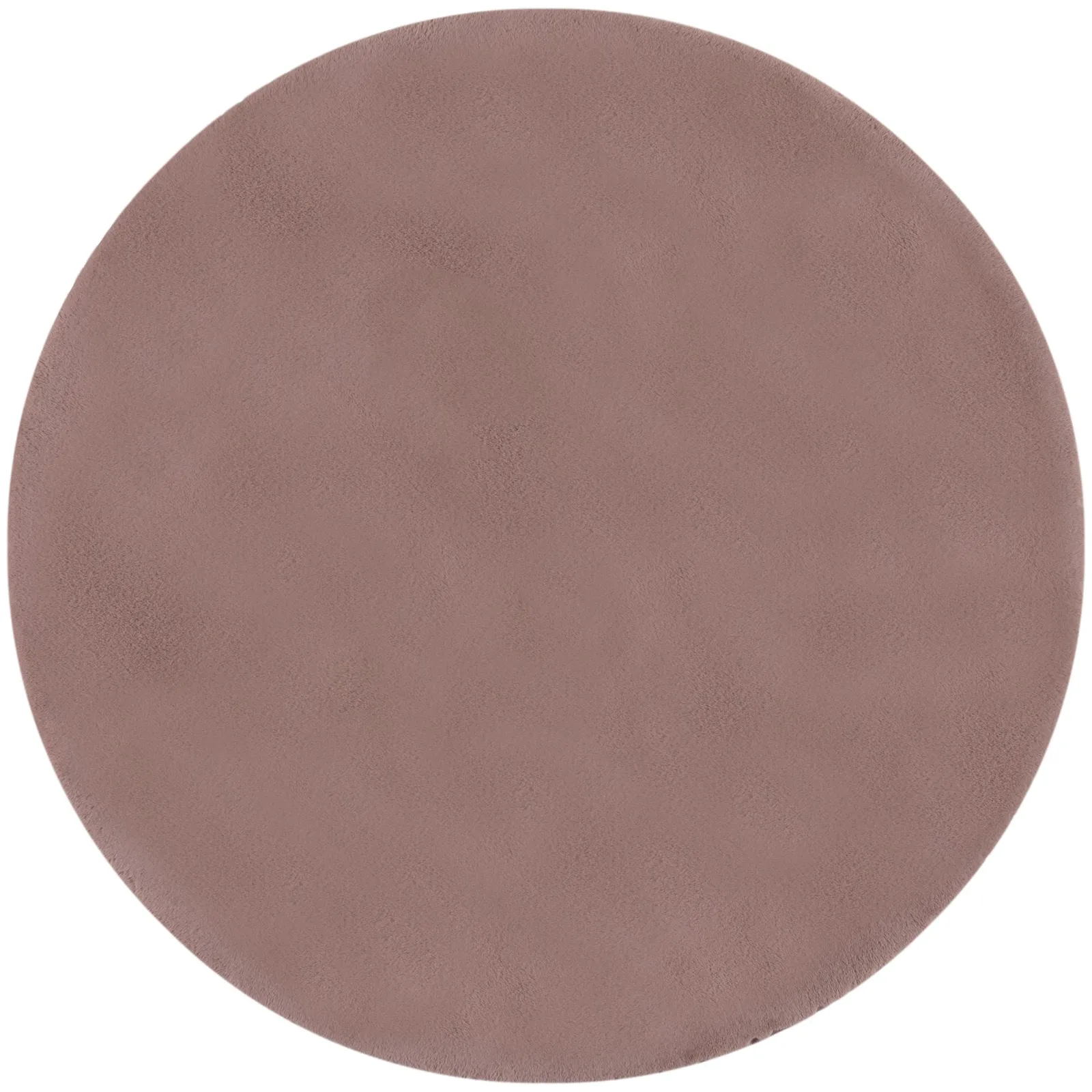Faux Fur Supersoft Lush Circle Rug Blush