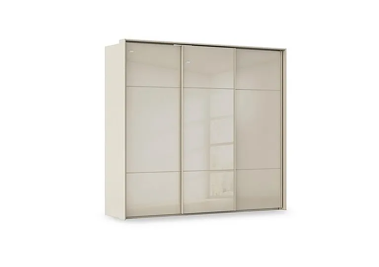 Haven 250cm 3 Door Slider Wardrobe with Glass Doors