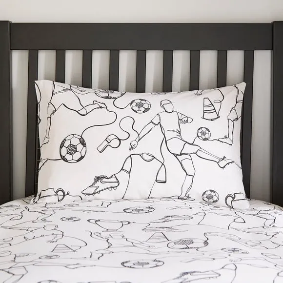 Football Doodles Quilt Cover and Pillowcase Set 2