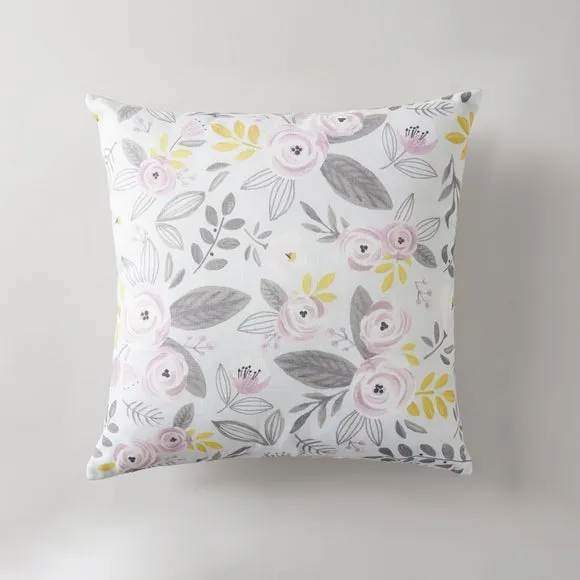 Blooms Blush and Ochre Floral Cushion 3