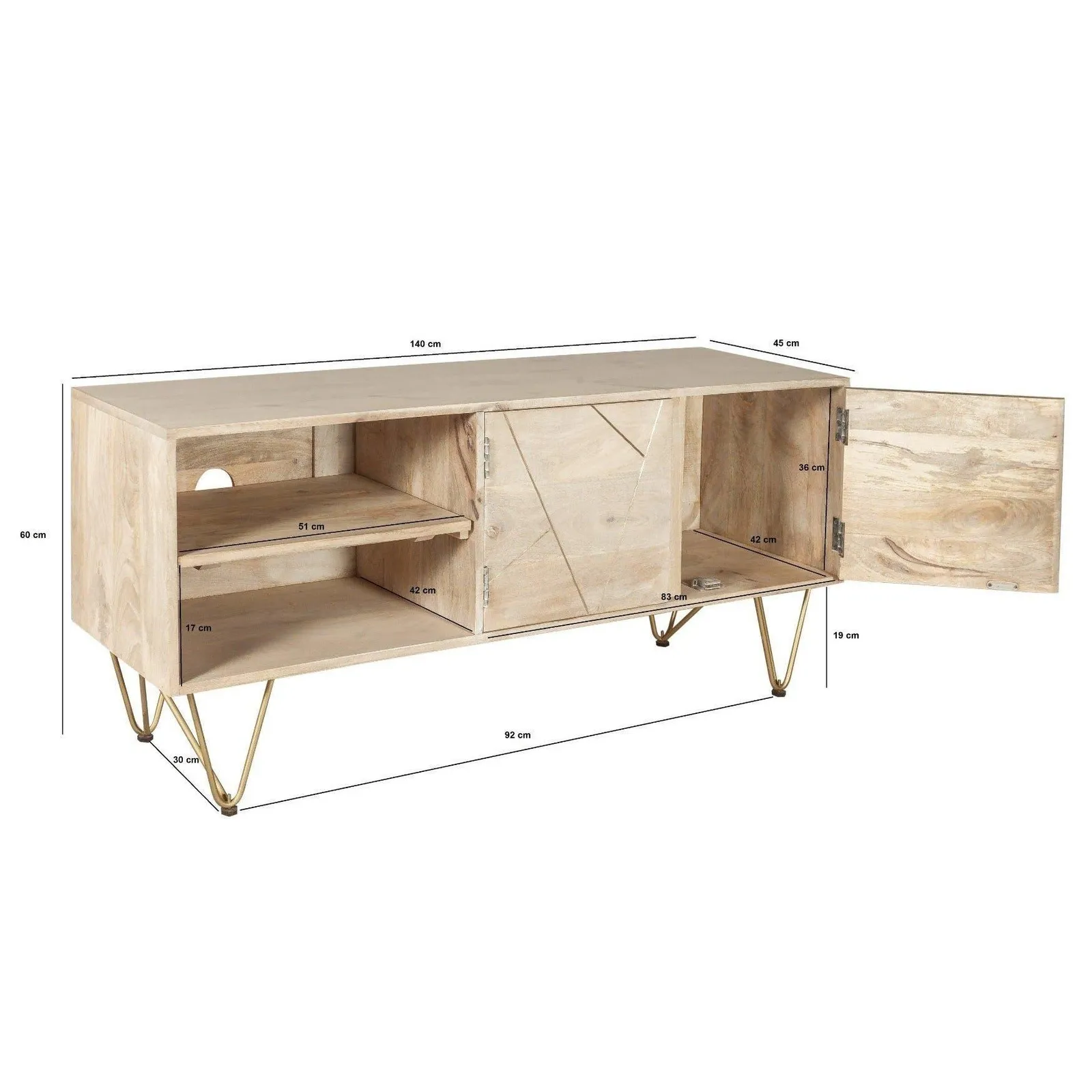 IH Design Plasma Media Unit Deiondre Light Mango in Brown 6
