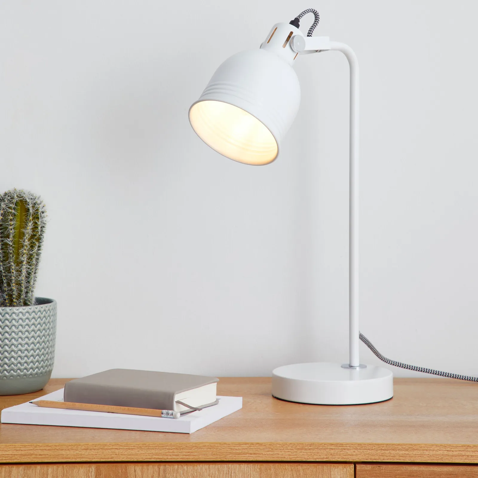 Isaac White Task Lamp White