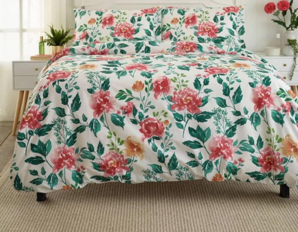 Deyongs Wild Peony Cotton Printed Duvet Set