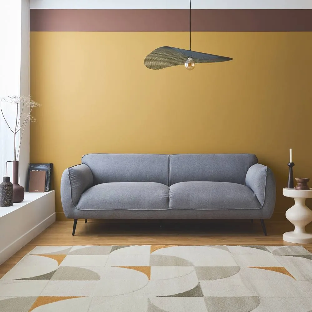 sweeek 3-seater Sofa With Metal Legs in Light Grey 2