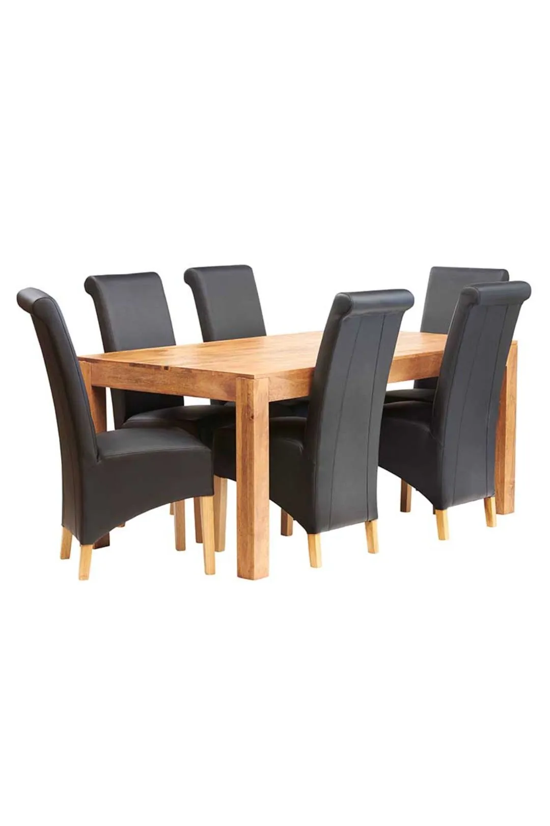 IH Design Duvid Light Mango Large Dining Table 6ft (180cm) in Brown