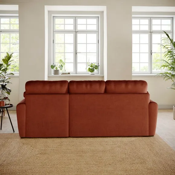 Milton Matte Velvet Corner Chaise Sofa 2