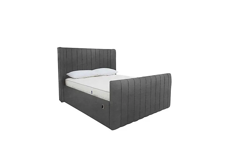 Eira High Foot End Electric Ottoman Bed Frame - Super King - Savannah Coal