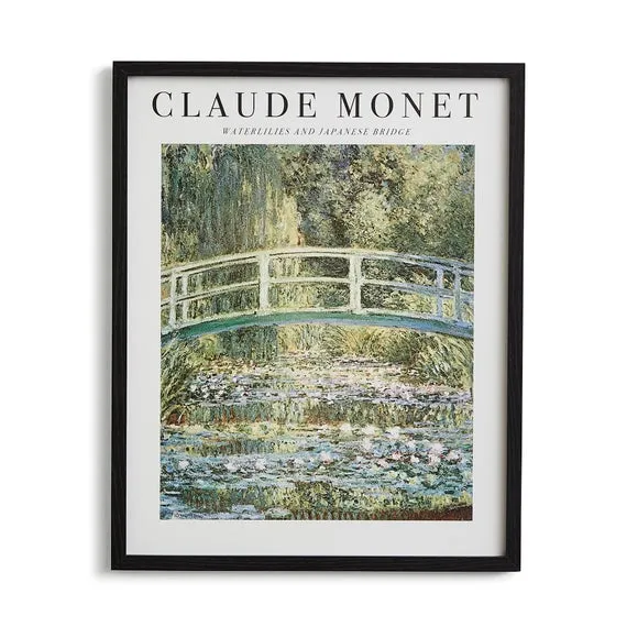 Waterlilies and Japanese Bridge by Claude Monet Framed Print 3