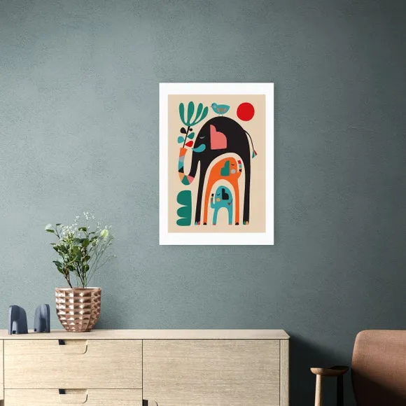 East End Prints Three Elephants Print by Rachel Lee 1