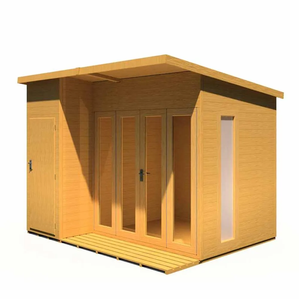 Shires Aster 10 x 8 Feet Summerhouse - L262.5 x W317.4 x H217 cm in Light Brown 3