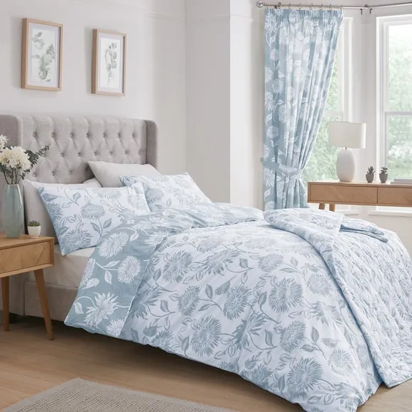 Dreams n Drapes Chrysanthemum Reversible Duvet Cover and Pillowcase Set 3