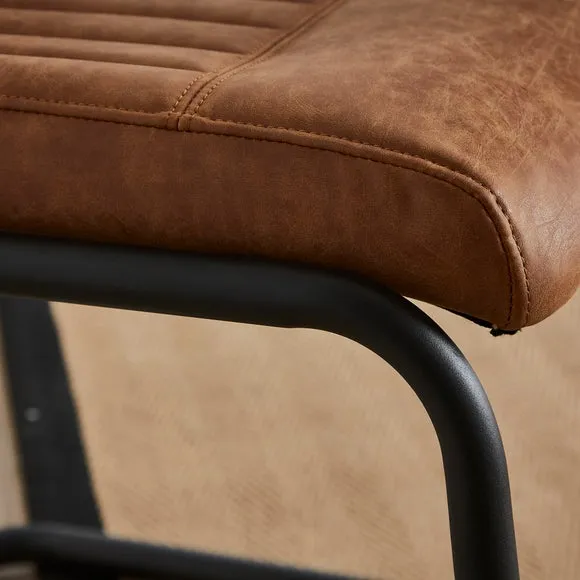 Felix Set of 2 Dining Chairs, Faux Leather 4