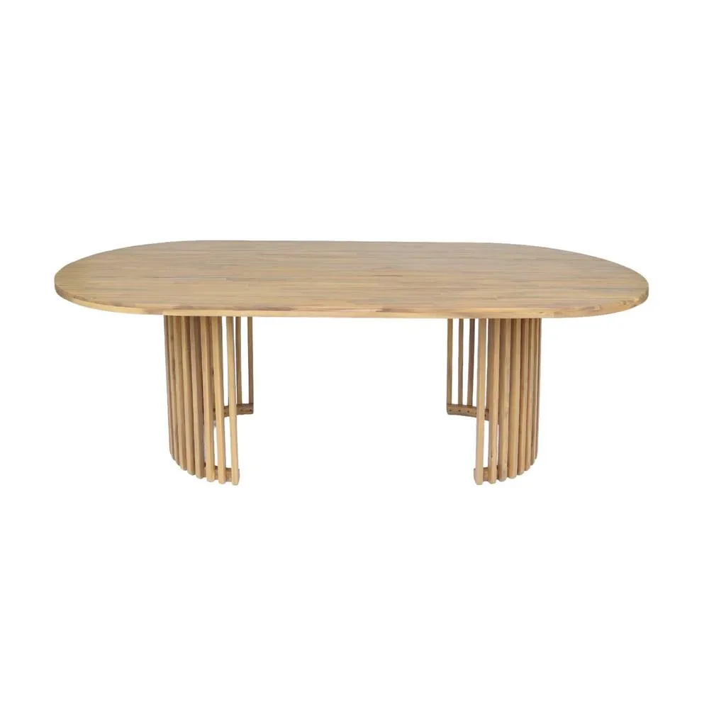 sweeek Garden table acacia wood seats 6 in Beige 3