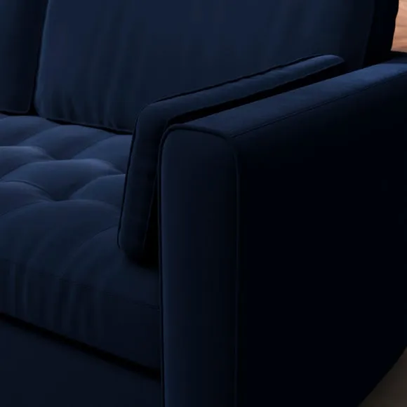 Zoe II Velvet 3 Seater Sofa 4
