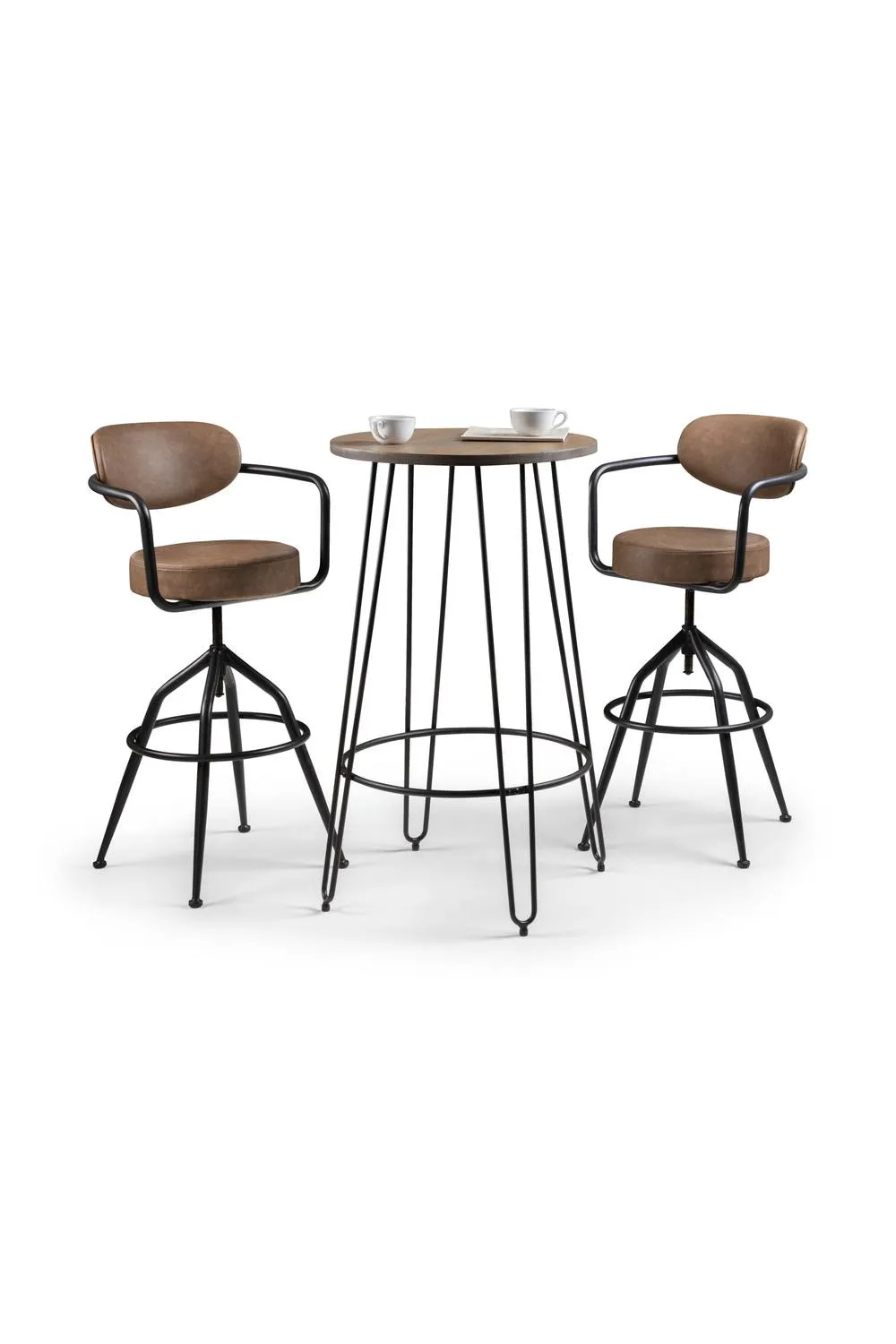 Julian Bowen Barbican Upholstered Bar Stool in Brown 5