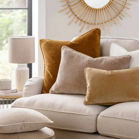 Clara Cotton Velvet Square Cushion 2