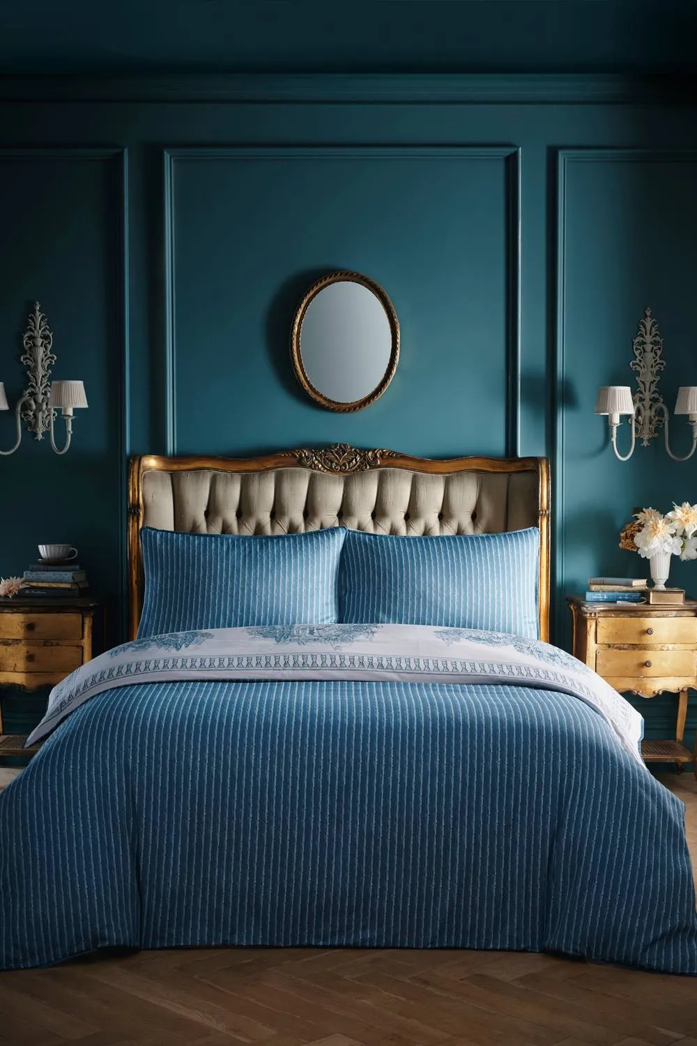Laurence Llewelyn-Bowen 'Tuscan Toile' 100% Cotton Duvet Cover Set in Blue 4