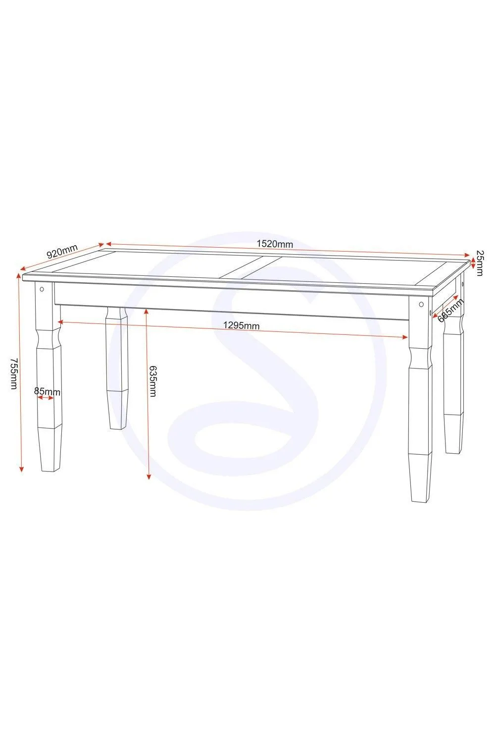 Seconique Corona 5' Dining Table in Natural 4