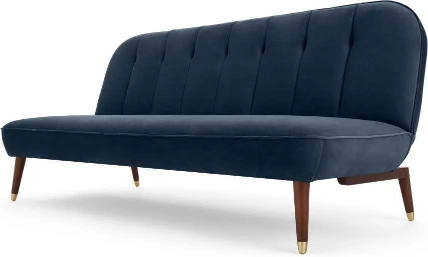 Margot Click Clack Sofa Bed, Sapphire Blue Velvet