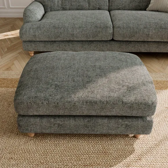 Martha Chunky Chenille Footstool 4