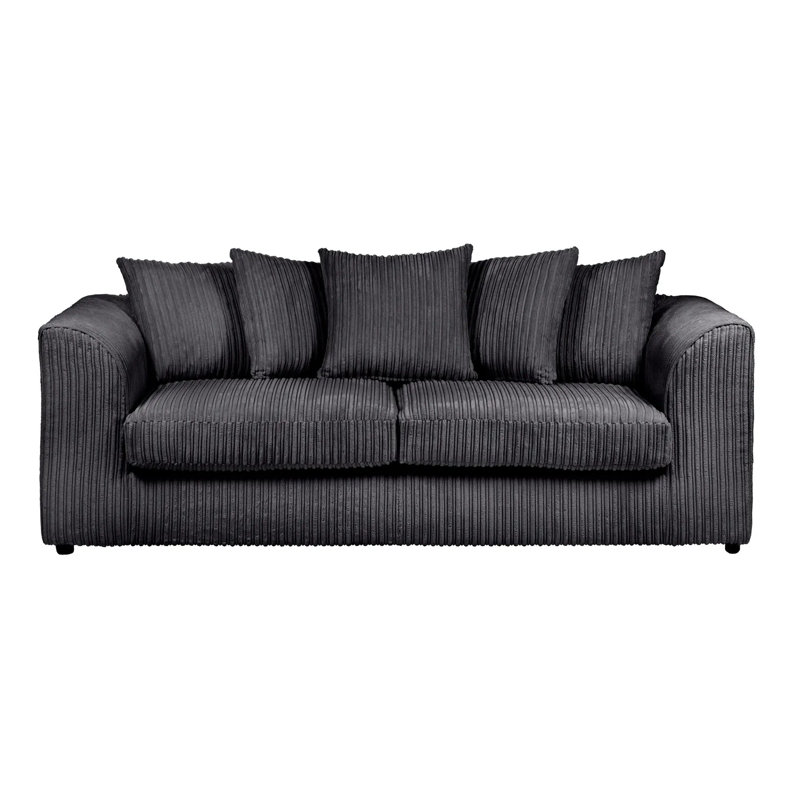 Blake Jumbo Cord 3 Seater Sofa Black