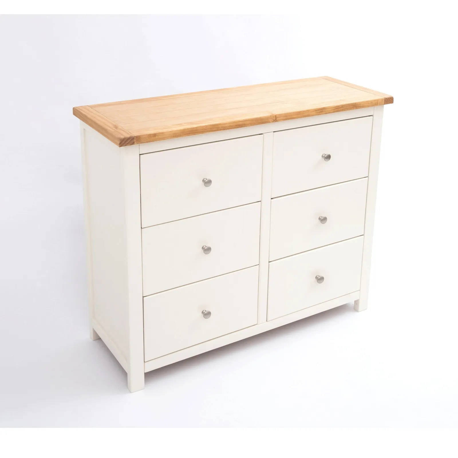 Cabinet Bits Maggiori 6 Drawer Chest of Drawers Chrome Knob in Off-White 3