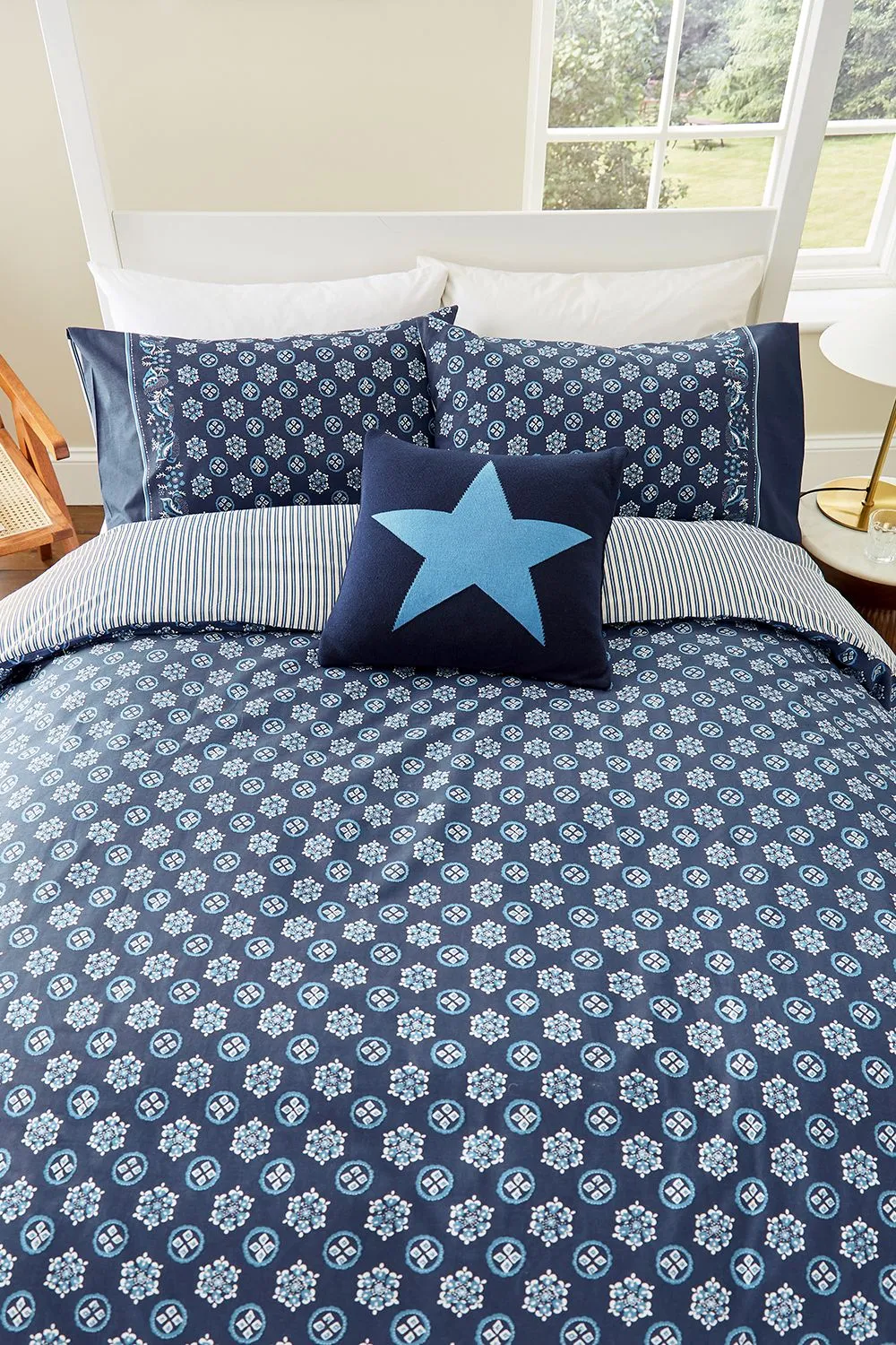 Helena Springfield 'Tobay' Cotton Duvet Cover Set in Navy 3