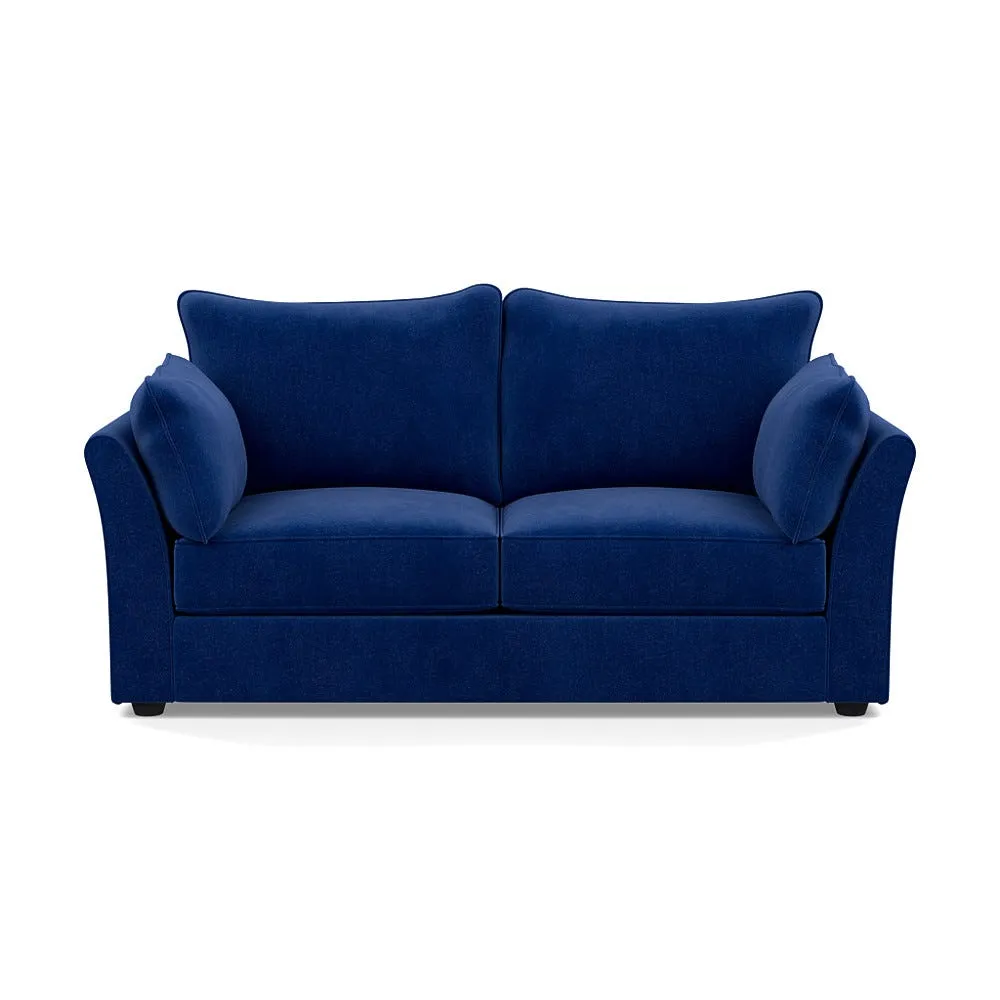 Heal's Tailor 3 Seater Sofa Smart Luxe Velvet Azure Black Feet 1