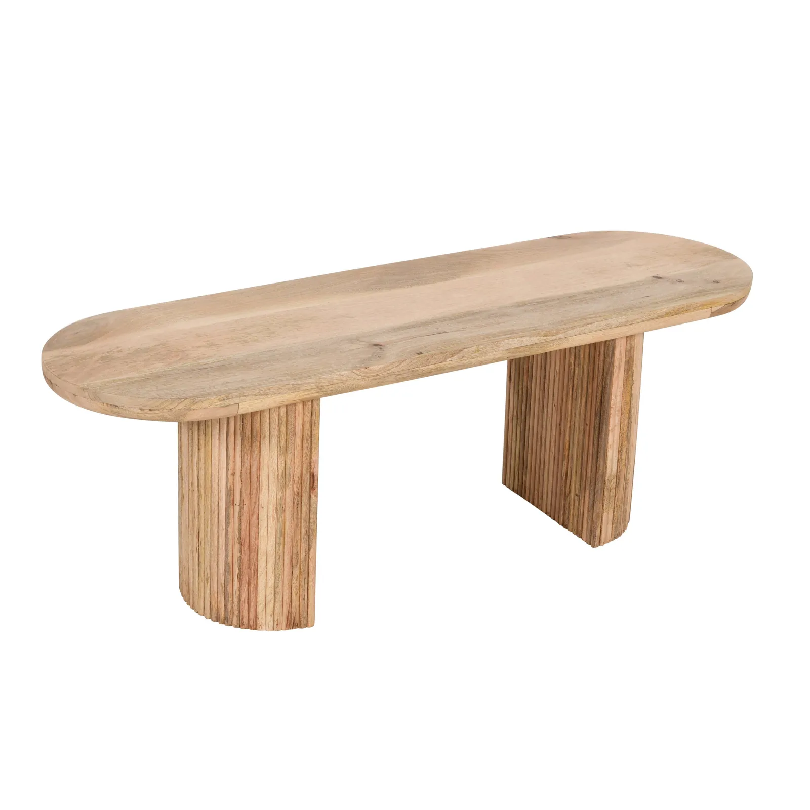 IH Design Margarita Solid Wooden Dining Bench in Light Brown 3